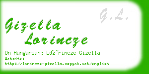 gizella lorincze business card